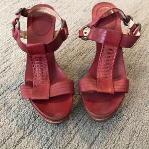Frye wedge heels